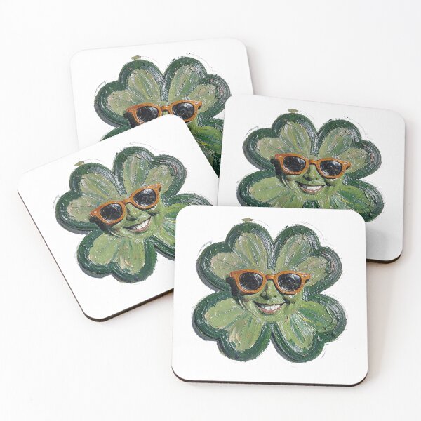 Item preview, Smiling Four-Leaf Clover Oil Painting designed and sold by Bloomkept.