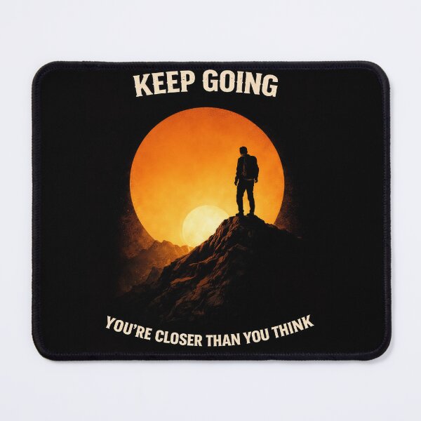 Item preview, Keep Going! You Are Closer Than You Think Minimal Sunset Climbing Motivation Design designed and sold by apex.vibe.