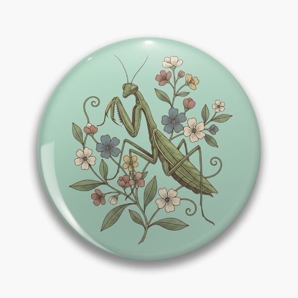 Item preview, Praying Mantis Botanical Art designed and sold by BirdsnStuff.