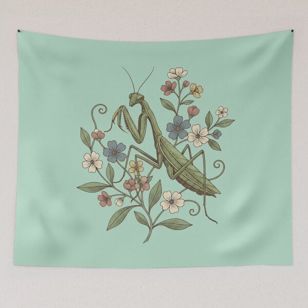 Item preview, Praying Mantis Botanical Art designed and sold by BirdsnStuff.