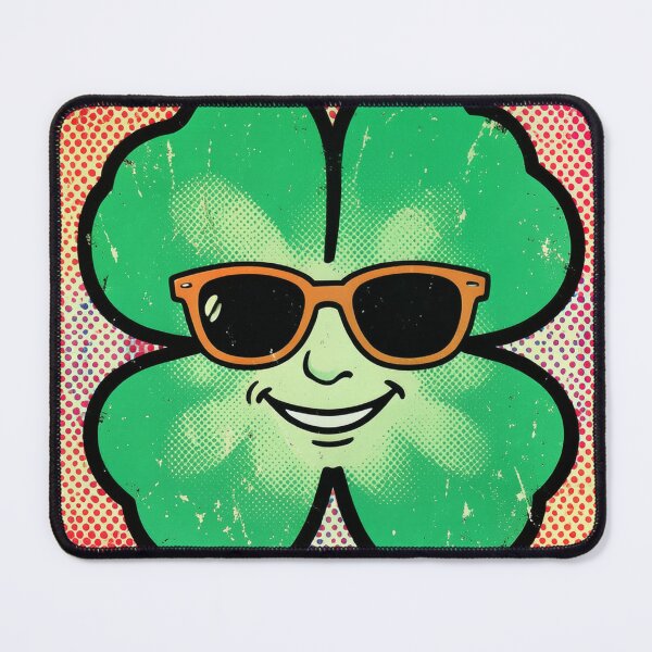 Item preview, Pop Art Four Leaf Clover with Sunglasses designed and sold by Bloomkept.