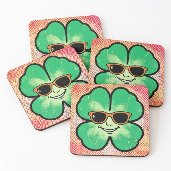 Item preview, Pop Art Four Leaf Clover with Sunglasses designed and sold by Bloomkept.