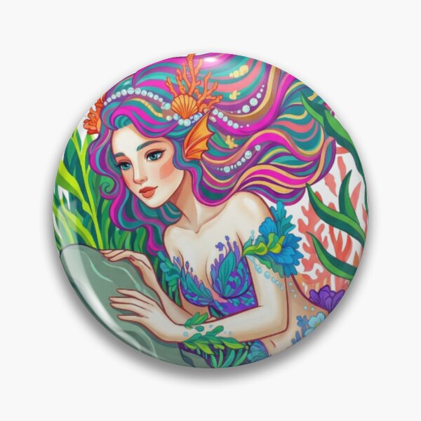 Item preview, A mermaid explores the underwater world. designed and sold by PP&RAINBOW SHOP.