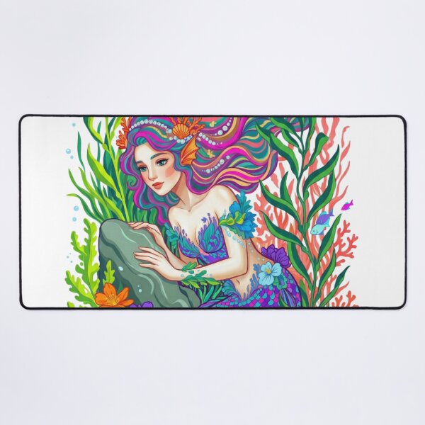 Item preview, A mermaid explores the underwater world. designed and sold by PP&RAINBOW SHOP.