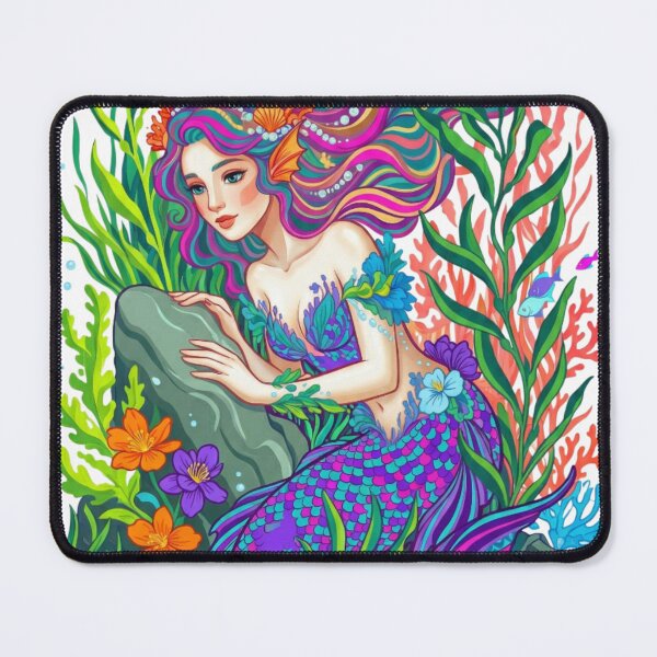 Item preview, A mermaid explores the underwater world. designed and sold by PP&RAINBOW SHOP.