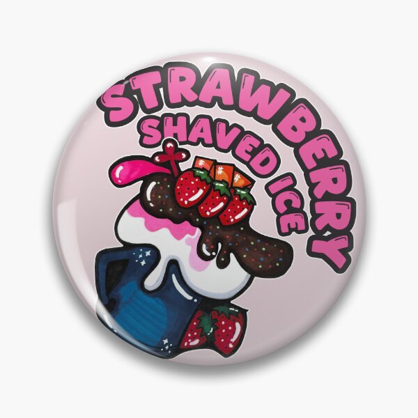 Item preview, Hand-Drawn Strawberry Shaved Ice with Berry Toppings designed and sold by lazypencil.art.