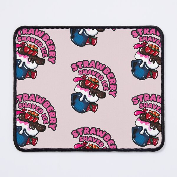 Item preview, Hand-Drawn Strawberry Shaved Ice with Berry Toppings designed and sold by lazypencil.art.