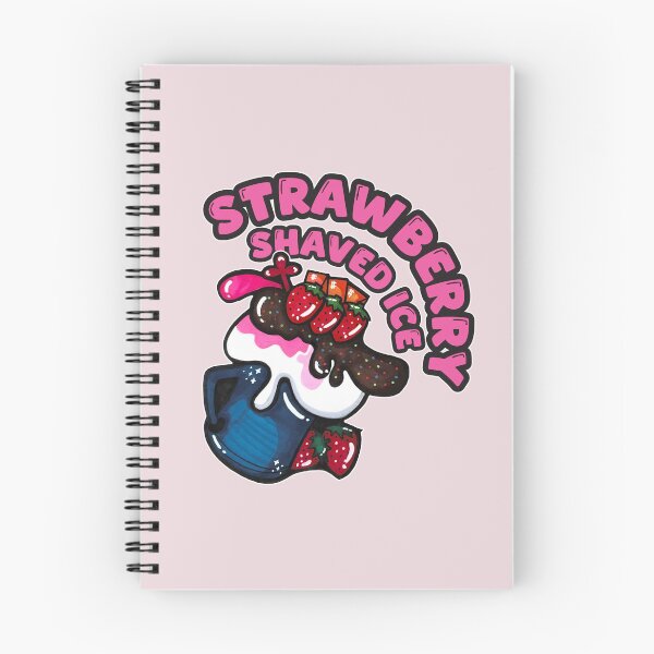 Item preview, Hand-Drawn Strawberry Shaved Ice with Berry Toppings designed and sold by lazypencil.art.
