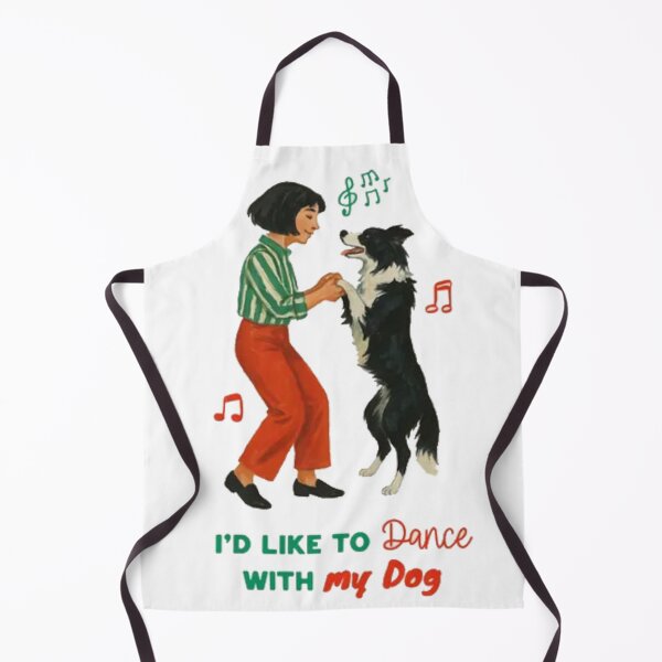 Item preview, I'd Like To Dance With My Dog - Retro Border Collie Art designed and sold by GenZFashion000.