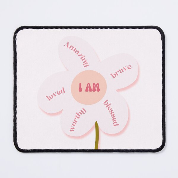 Item preview, I Am Loved Worthy Brave Blessed Amazing Affirmation Flower Art designed and sold by Kierra & Co..