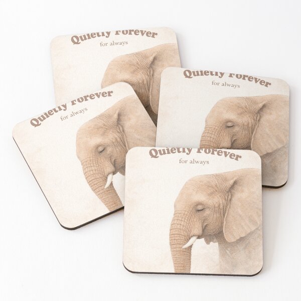 Item preview, Quietly Forever Elephant Art Anniversary Valentine Portrait designed and sold by SavannaStrikes.