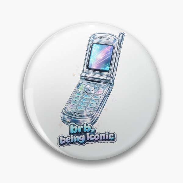 Item preview, BRB, Being Iconic Chrome Flip Phone Y2K  designed and sold by jgvisualarts.