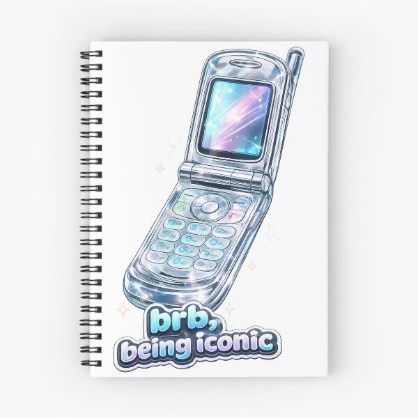 Item preview, BRB, Being Iconic Chrome Flip Phone Y2K designed and sold by jgvisualarts.