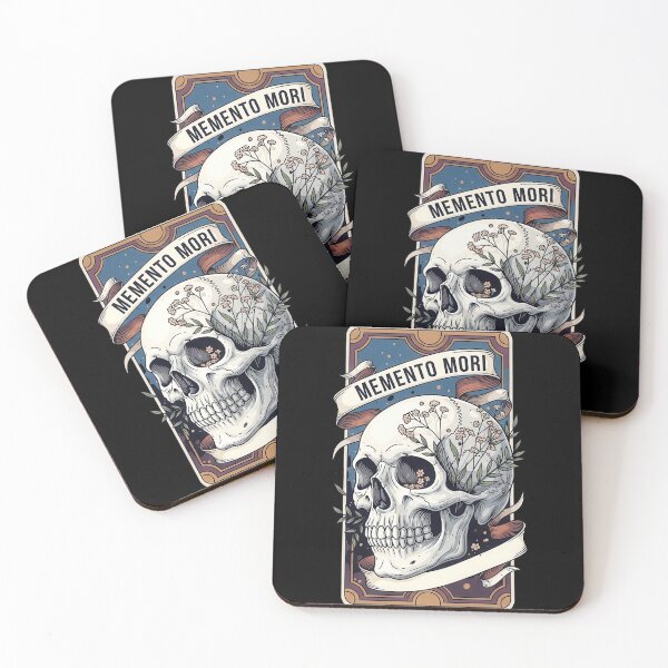 Item preview, Memento Mori Skull and Dead Leaves designed and sold by nuel-art.