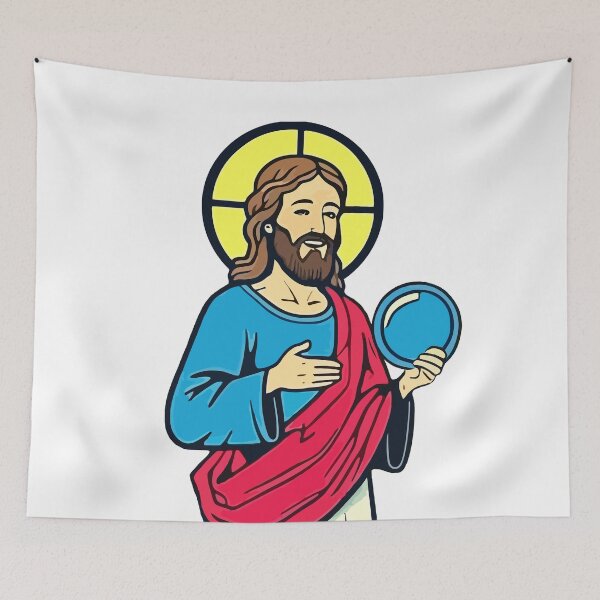 Item preview, Disc Golf Jesus What Would Jesus Throw WWJT WWJD designed and sold by teenugs.