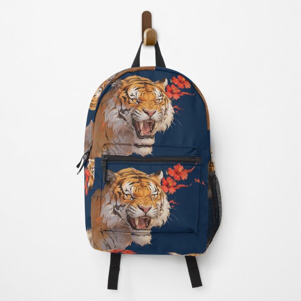 Item preview, Fierce Tiger Bloom – Wild Power and Red Blossom Art designed and sold by KiraChie.