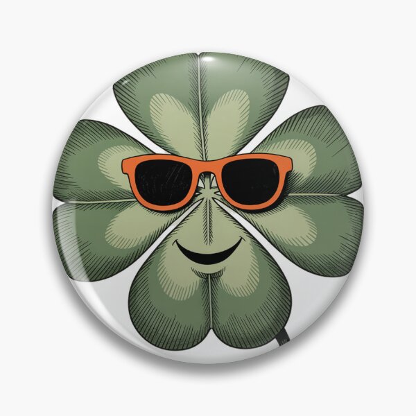 Item preview, Naturalist Four-Leaf Clover with Sunglasses designed and sold by Bloomkept.