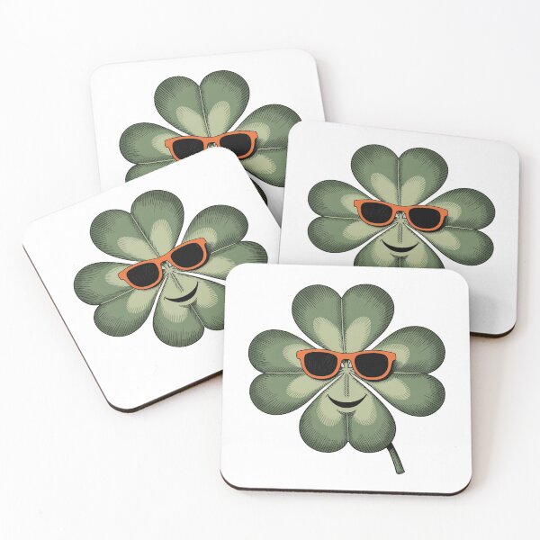 Item preview, Naturalist Four-Leaf Clover with Sunglasses designed and sold by Bloomkept.