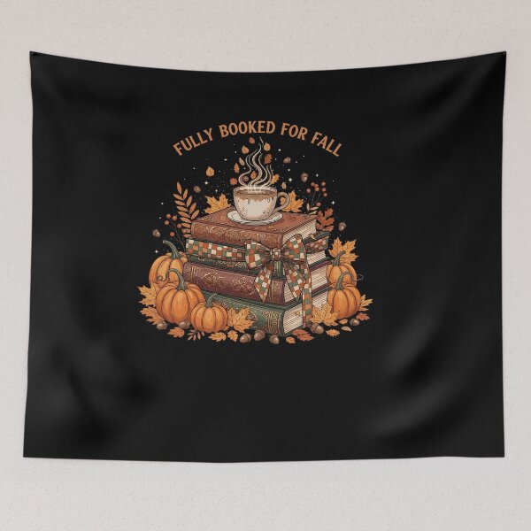 Item preview, Fully Booked for Fall Books Pumpkin Autumn Thanksgiving designed and sold by Dressed For  Duty.