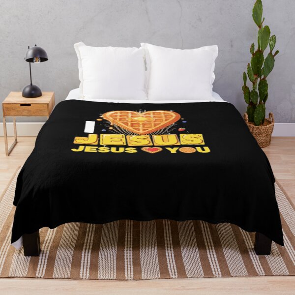 Item preview, I Love Jesus Waffle Heart Funny Christian Breakfast designed and sold by Dressed For Duty.