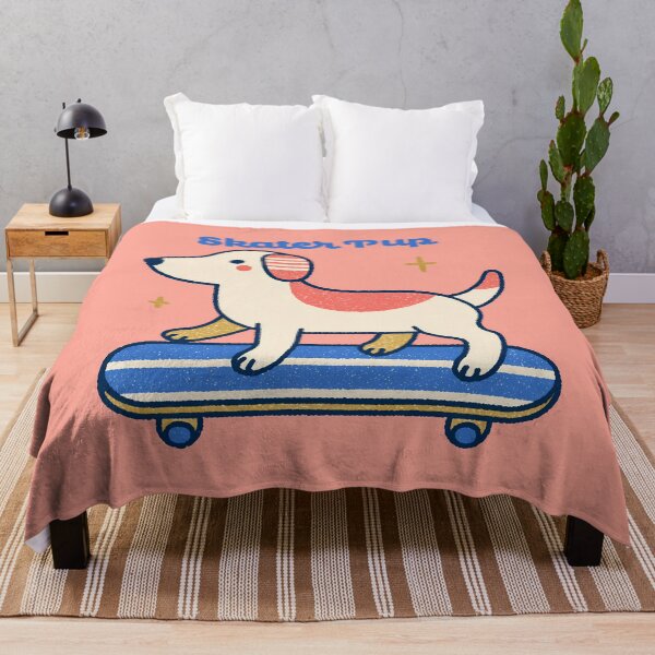 Item preview, Skater Pup – Cute Skateboarding Dog Illustration designed and sold by BobaBunny76.