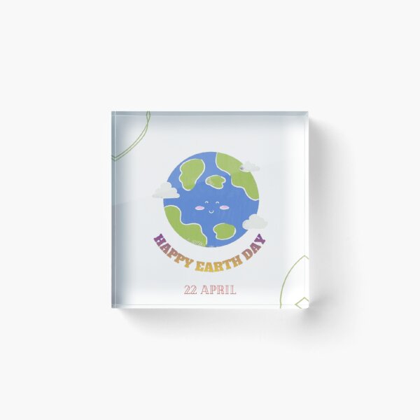 Item preview, Happy Earth Day 2026 - Cute Smiling Planet Earth with Clouds designed and sold by M1144.