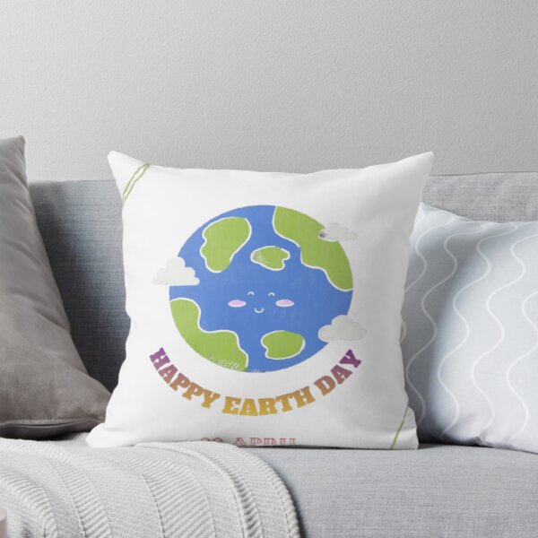 Item preview, Happy Earth Day 2026 - Cute Smiling Planet Earth with Clouds designed and sold by M1144.