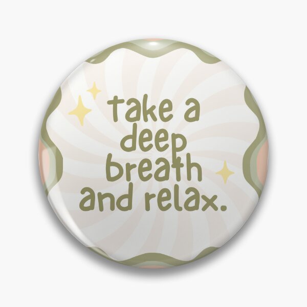 Item preview, Take A Deep Breath And Relax Retro Swirl Mindfulness Art designed and sold by Kierra & Co..