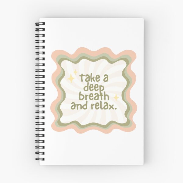 Item preview, Take A Deep Breath And Relax Retro Swirl Mindfulness Art designed and sold by Kierra & Co..