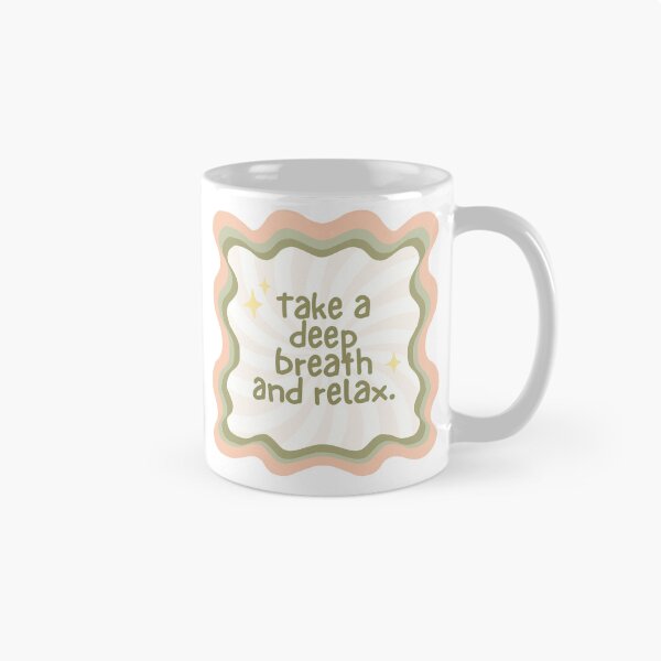 Item preview, Take A Deep Breath And Relax Retro Swirl Mindfulness Art designed and sold by Wander & Whim Designs.