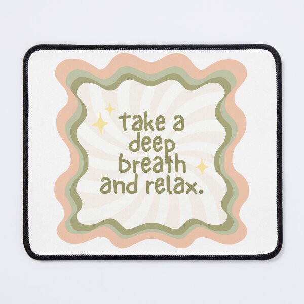 Item preview, Take A Deep Breath And Relax Retro Swirl Mindfulness Art designed and sold by Wander & Whim Designs.