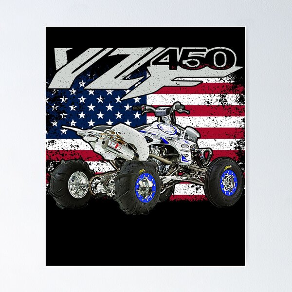 Item preview, YFZ 450 ATV American Flag Racing Graphic designed and sold by FroggyBaBoy.