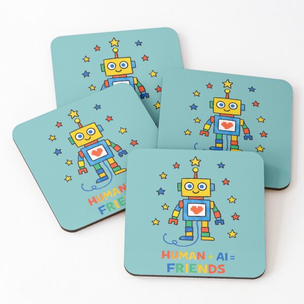 Item preview, Human + AI = Friends Cute Robot STEM Teacher Artificial Intelligence Kids Design designed and sold by OrbitOfMind.