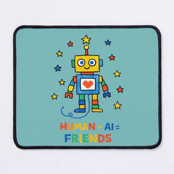 Item preview, Human + AI = Friends Cute Robot STEM Teacher Artificial Intelligence Kids Design designed and sold by OrbitOfMind.
