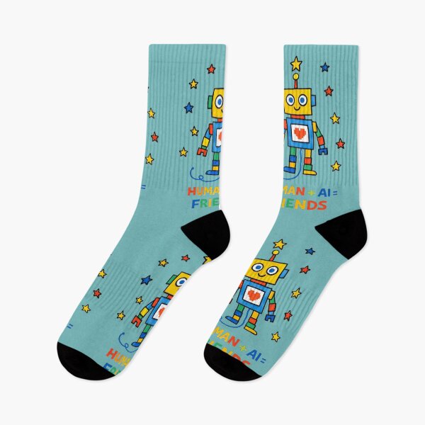 Item preview, Human + AI = Friends Cute Robot STEM Teacher Artificial Intelligence Kids Design designed and sold by OrbitOfMind.