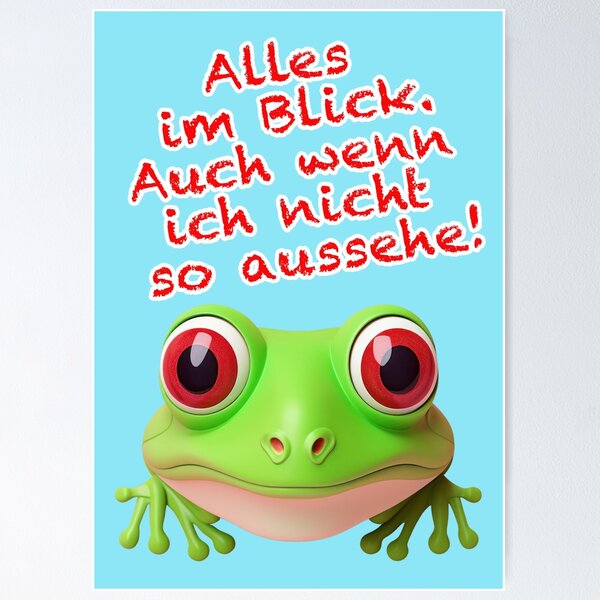 Item preview, Frog with guaranteed all-around visibility: Witty statement design designed and sold by Mauswohn.