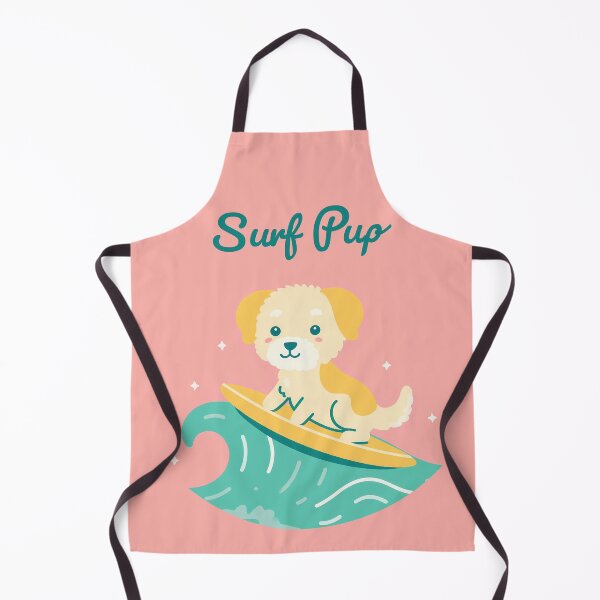 Item preview, Surf Pup – Cute Surfing Dog Illustration designed and sold by BobaBunny76.
