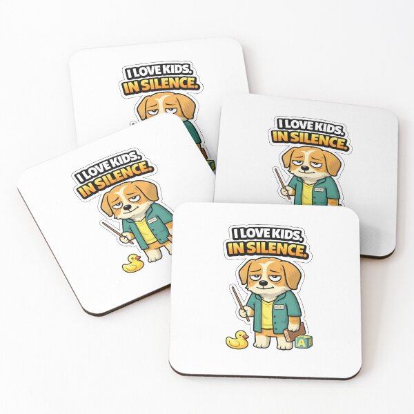 Item preview, I Love Kids. In Silence. — Teacher Dog Sticker designed and sold by Gentlestate.