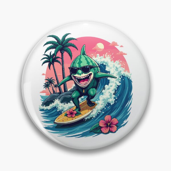 Item preview, Watermelon Tsunami – Tropical Surf Design designed and sold by GreenDreamArt.