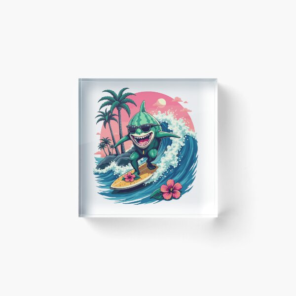 Item preview, Watermelon Tsunami – Tropical Surf Design designed and sold by GreenDreamArt.