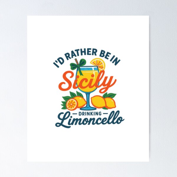 Item preview, Sicily Italy Sun & Sea | Retro Vintage Italian Graphic designed and sold by HBDStudio.