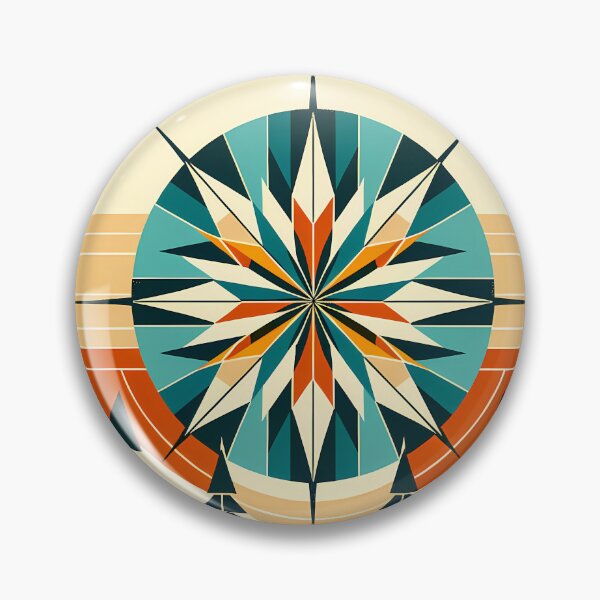 Item preview, Geometric Snowflake Over Winter Pines designed and sold by InkSmithery.