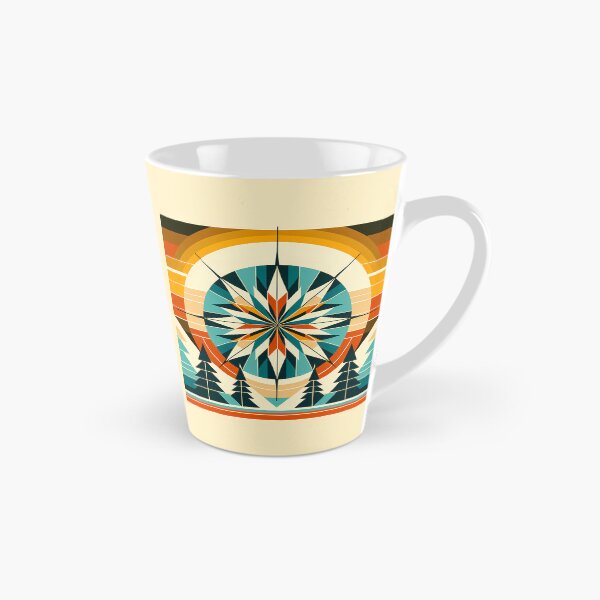 Item preview, Geometric Snowflake Over Winter Pines designed and sold by InkSmithery.