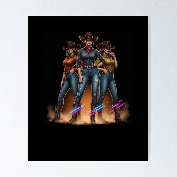 Item preview, Black Cowgirl Painting Art Western Rodeo Melanin Black Woman designed and sold by Dressed For  Duty.