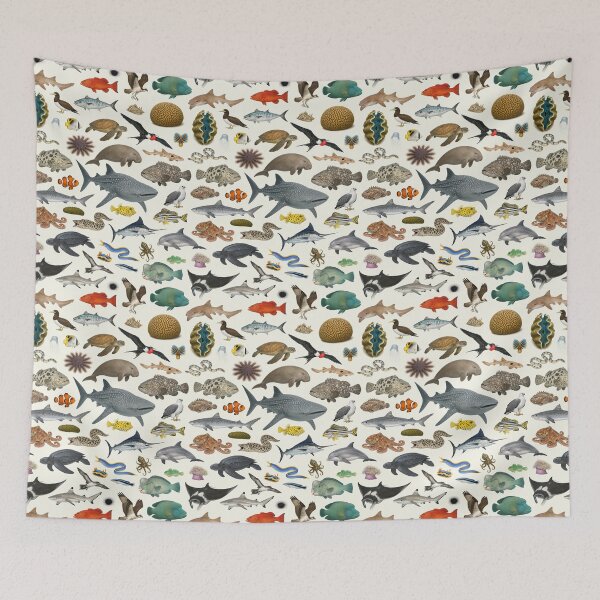 Item preview, Animals of the Great Barrier Reef Identification Chart designed and sold by kakarikihill.