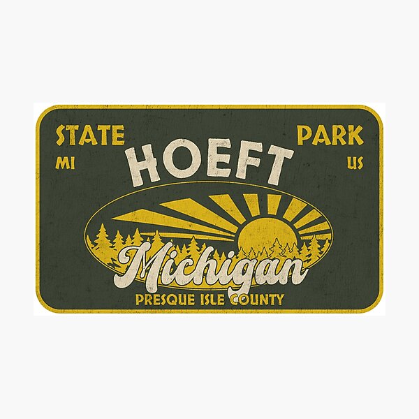Item preview, Hoeft State Park, Presque Isle County, Michigan, badge design designed and sold by Wanderful-roads.