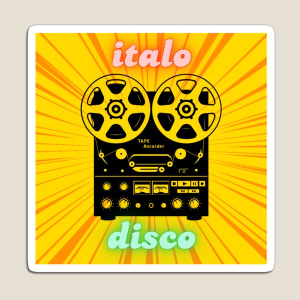 Item preview, Grabadora de cinta Italo Disco – Estética musical Synthwave retro de los 80 designed and sold by ArcticFoxStudio.