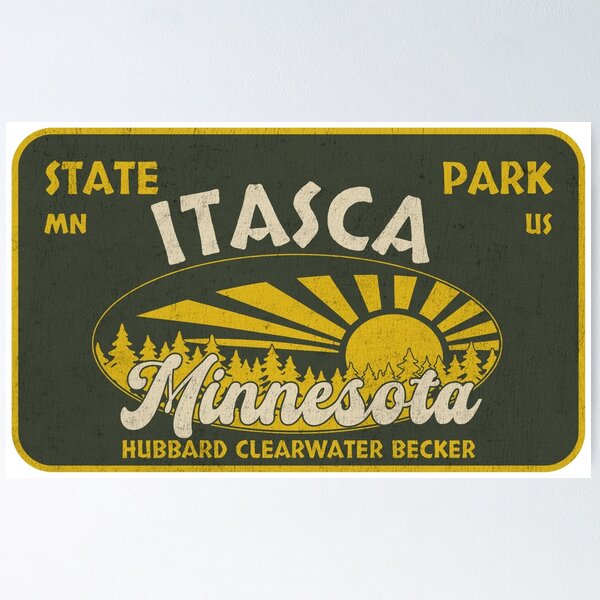 Item preview, Itasca State Park, Hubbard Clearwater Becker, Minnesota, badge design designed and sold by Wanderful-roads.