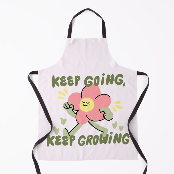 Item preview, Keep Going Keep Growing Cute Flower Character Art designed and sold by Wander & Whim Designs.
