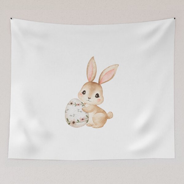Item preview, Cute little Easter bunny with an Easter egg designed and sold by PeterskyDesign.